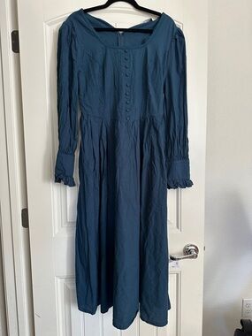 Scarlet darkness Blue Long-Sleeve Midi Dress size 2XL